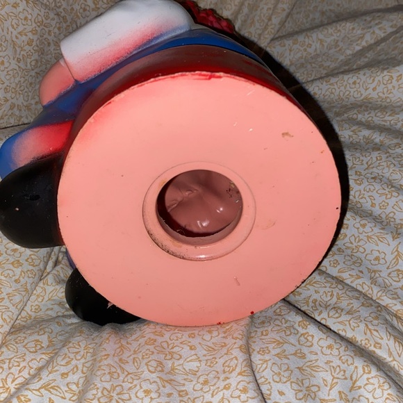 Vintage 1972 Raggedy Andy Hard Plastic Coin Bank Bobbs Merrill missing stopper - Picture 5 of 6